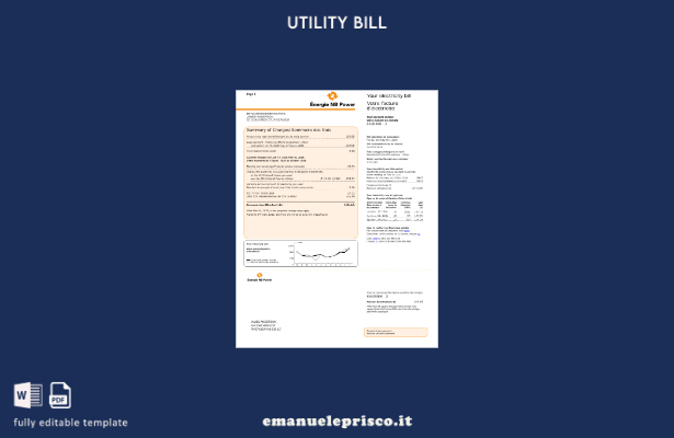stile verificato Modello di bolletta elettrica Canada Énergie NB